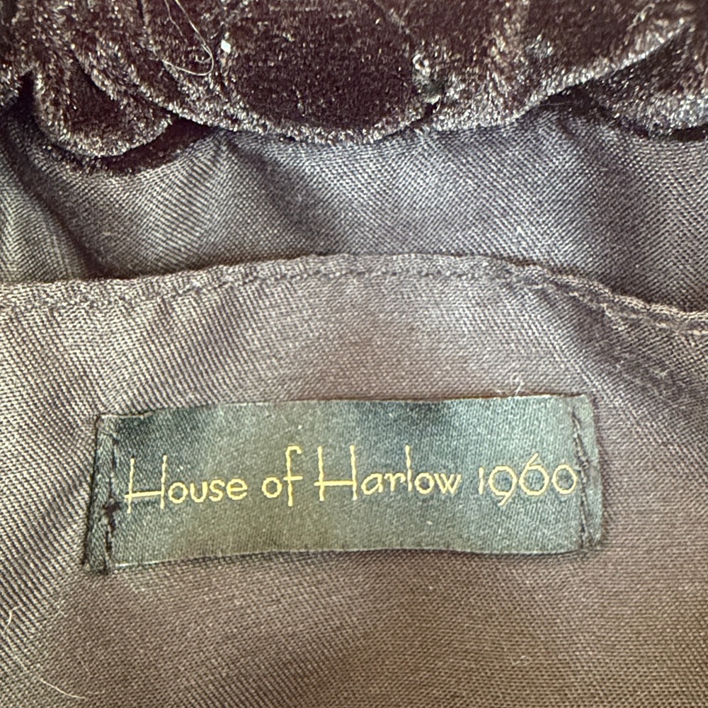 House of Harlow Black Velvet Evening Bag - Picture 5 of 10